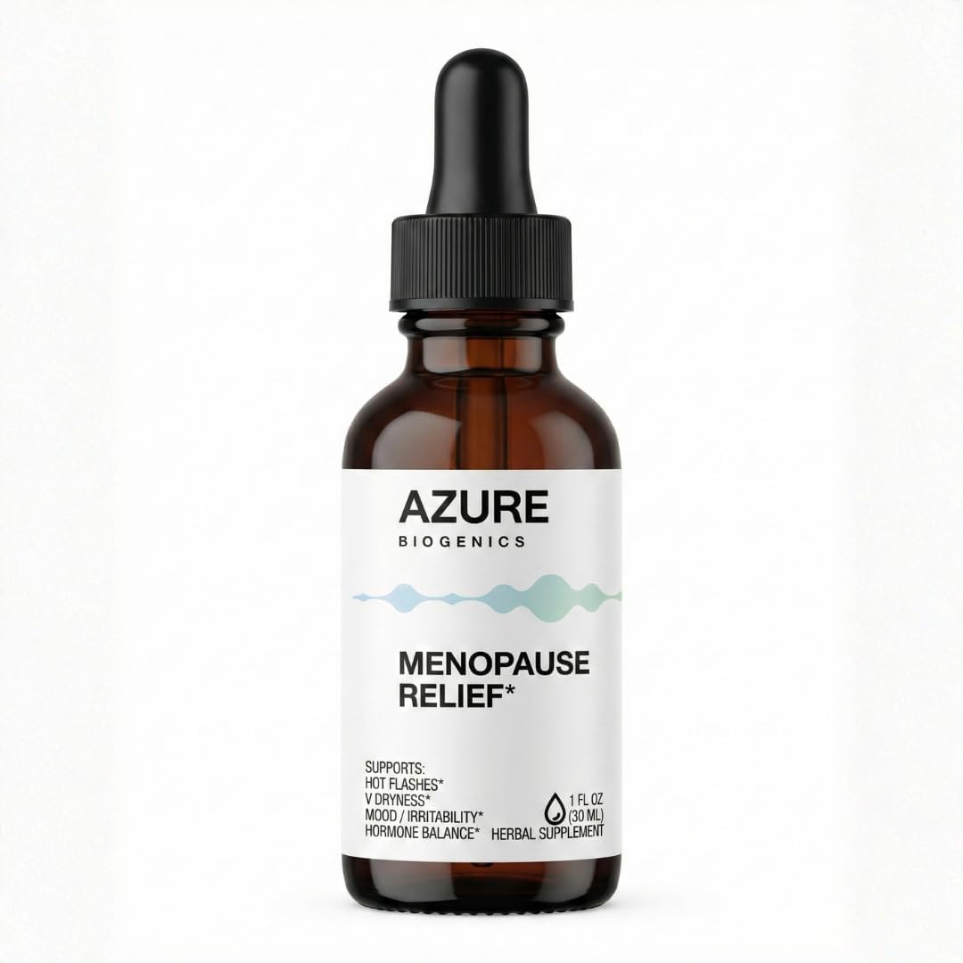 Menopause Relief Liquid Herbal Supplement* – Natural Hot Flash, Night Sweats and Hormone Balance* with Wild Yam, Black Cohosh, Milk Thistle - Estrogen Free - Non-GMO