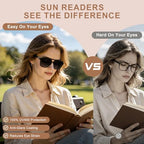 OKH Retro Reading Sunglasses for Men Women, Tinted Magnified Readers +1.0 to +3.5 UV400 Protection Sun Glasses for Outdoor