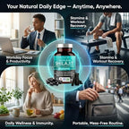 Pure Himalayan Shilajit Capsules - 10,000mg Maximum Potency | Fulvic Acid + 85 Trace Minerals | Energy Boost, Immune Support, Cognitive Function | 90 Veggie Pills for Men & Women