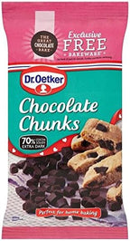 Dr. Oetker Extra Dark Chocolate Chunks (100g)