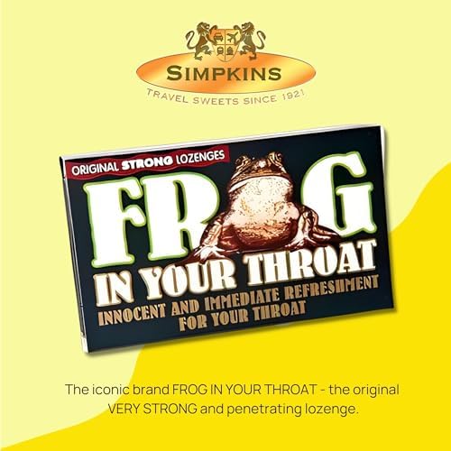 Simpkins Frog in Your Throat Original Throat Lozenges - Cough Drops for Adults for Sore Throat Relief - British Cough Drop Menthol Sore Throat Lozenges - Strong and Penetrating (1.4 oz)