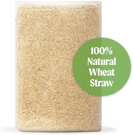 GardenStraw, 3 cu ft (20 lbs) All-Natural Mulch for Gardens, Vegetables & Lawn Seeding – Water-Conserving Wheat Straw – Thoroughly Cleaned, Sustainable