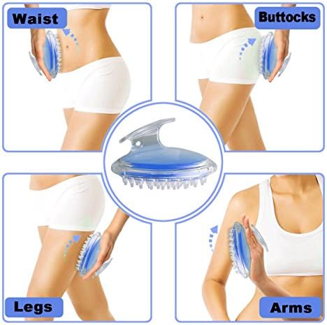 TailaiMei Anti Cellulite Massager Brush, Body Shower Scrubber for Cellulite Remover - Improve Circulation Fascia Muscle Release Brush(Blue)