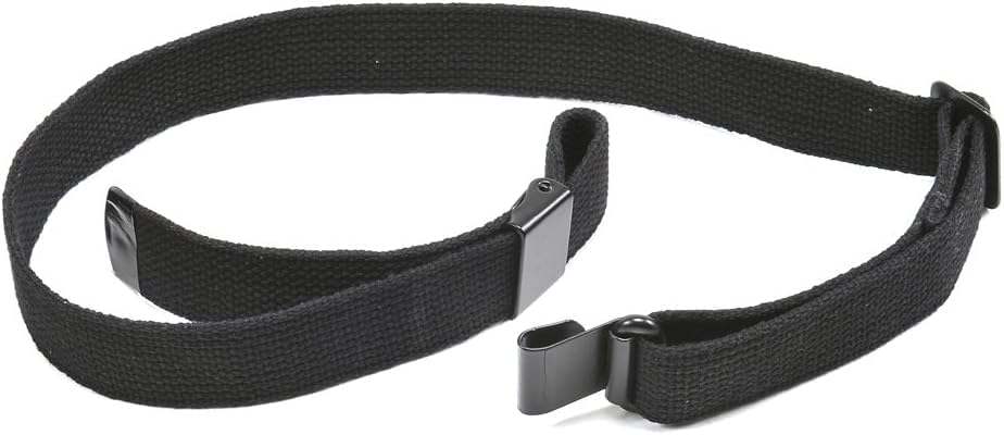 M1 Garand Cotton Sling (Black) US WWII M1 Garand Canvas Rifle Web Sling with Correct WW2 Hardware