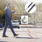 Telescopic Blind Cane - Reflective Folding Walking Stick for Vision Impaired and Blind People Optional Crutch tip (C, 138cm/54.3in)