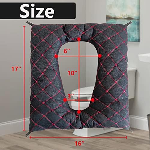 Elderly Toilet Seat Cushion, Wheelchair Anti-Decubitus Soft Commode Pad, Nursing Bed-Sore for Bedridden Disabled