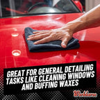 Chemical Guys Workhorse Professional Grade Microfiber Towels for Cars - Black 16x16 Inch Microfiber Cleaning Cloths for Home & Pet Drying, Soft & Scratch-Free, Washing, Drying & Cleaning, 3 Pack