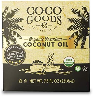Coco Goods Co. Single-Origin Organic Premium Coconut Oil, Centrifuge Extracted - Great for Hair and Nails Care, Skin Moisturizer 7.5 fl. oz (Travel/Convenience Pack, 0.5 fl. oz x 15 count)