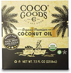 Coco Goods Co. Single-Origin Organic Premium Coconut Oil, Centrifuge Extracted - Great for Hair and Nails Care, Skin Moisturizer 7.5 fl. oz (Travel/Convenience Pack, 0.5 fl. oz x 15 count)
