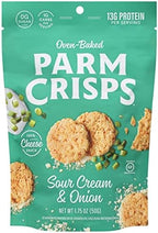 Parm Crisps Snacks, Oven-Baked Sour Cream & Onion Cheese Snack, 1.75 oz (Pack of 12)