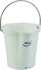 Vikan 56865 Pail,3 gal.,PP/SS,White