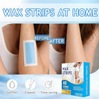 Face Wax Strips for Hair Removal, 40 Facial Waxing Strips for Women with Sensitive Skin, Gentle & Fast At-Home Wax Strips for Face & Body, Upper Lip, Arm, Leg, Bikini Line (Blue)