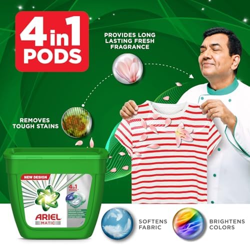 Ariel Matic 4in1 PODs Detergent Pack 18 ct -for Top & Front load washing machine only