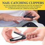 Nail Clipper Set - Nail Clippers for Men/Women - Includes Toenail/Fingernail Clippers, Tweezers, Crystal Nail File - Perfect for Thick Nails - Manicure/Pedicure Tool Kit