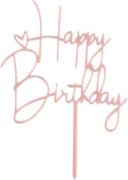 Happy Birthday Cake Topper Cake Decoration Birthday Cake Supplies (Pink cake topper)