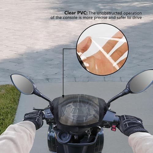 Mobility Scooter Control Panel Cover , Waterproof Mobility Scooter Tiller Accessories Universal Fit, Protection from Sun, Snow, Dust, Wind, & Rain