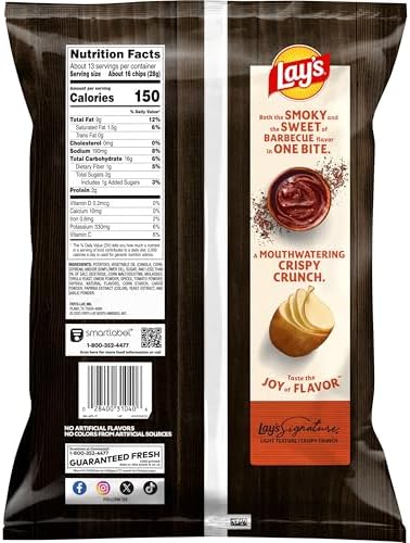 Lay's Barbecue Flavored Potato Chips, 12.5 Oz
