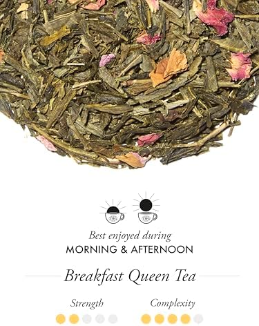 TWG Tea | Breakfast Queen Tea | Green Tea | Rose Petals | Haute Couture Tin, 100g | Gift Set