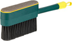 3-in-1 Handheld Broom with Soft Bristles and Static Hair Removal Brush, Wood Handle Cleaning Brush for Home Dusting and Lint Removal,