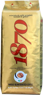 1870 by Caffe Barbera: Mago Whole Bean Roasted Coffee, Aromatic Intense & Fruity 7 Bean Blend by one of the worlds oldest coffee roasters, 150+ years of Roasting over 6 generations, 1.1lb / 0.5kg