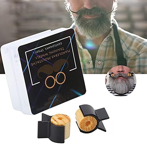 Mustache Training Wheels, Handlebar Moustache Training Wheel Men Mustache Styling Template Beard Shaping Tool For For Create Mustache (Black)