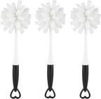 ALINK Bottle Glass Dish Sponge Cleaning Brush with Handle, Pack of 3