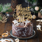 Jesus is the Reason for the Season Cake Topper, Merry Christmas, Happy Birthday Jesus, Christmas Holiday Party Decorations