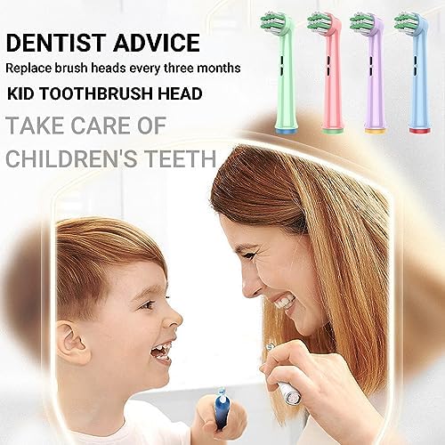 16pcs Kids Toothbrush Heads Compatible with Oral B Electric Toothbrush, Replacement Heads Professional Soft Bristles Brush Heads for Children with Sensitive Gums