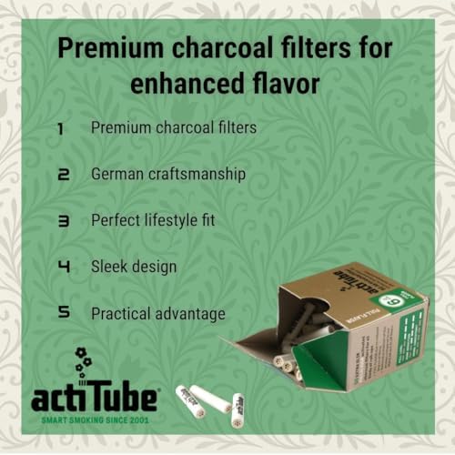 actiTube Extra Slim Gold Active Carbon Filter 6 mm Pack of 50 50 g