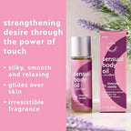 plusOne Sensual Body Oil – Lavender Vanilla Massage & Intimate Oil – Plant-Based Blend with Coconut, Jojoba & Sweet Almond Oil – Vegan & Cruelty-Free – 2 fl oz