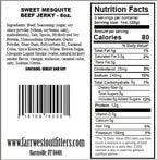 Farr West Outfitters Beef Jerky, (8 OZ, Sweet Mesquite)