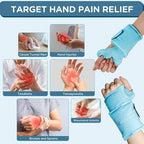 Comfytemp Wrist Ice Pack Wrap Carpal Tunnel Relief Wrist Brace, 2 Packs, FSA Eligible HSA, Gel Ice Packs for Injuries Reusable Wrap for Hand Pain, Hot Cold Compress Hand Brace, Men Women Recovery Item