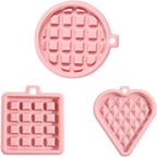 3pcs Silicone Waffle and Cake Mold Set DIY Baking Tool, Heart, and Square Shapes Non-stick Food-grade Silicone for Home Kitchen Dessert Baking Random Color