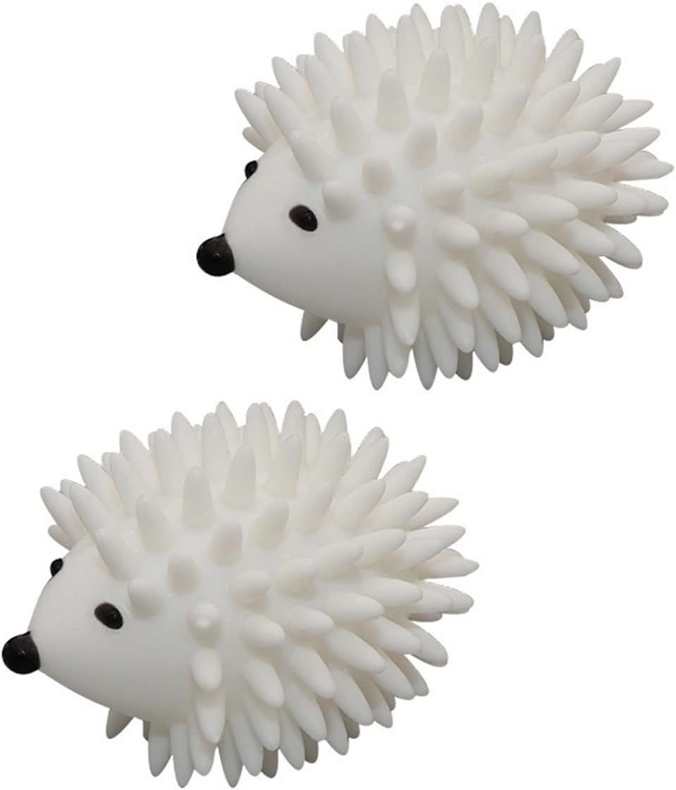 2pcs Silicone Hedgehog Laundry Balls, Anti-tangling and Stain-Removing Laundry Balls for Household and School Washing Machines