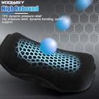 Motorcycle Cushion, Motorcycle Shock Absorbing Cushion, with Hollow Structure, Breathable Mesh Cover, Elastic Gel, Pressure Release, High Resilience TPE