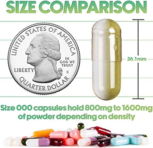 XPRS Nutra Vegan Size 000 Empty Capsules - 1000 Count Clear Empty Vegan Capsules - Vegetarian - DIY Vegetable Capsule Filling - Veggie Pill Caps Pills