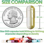 XPRS Nutra Vegan Size 000 Empty Capsules - 1000 Count Clear Empty Vegan Capsules - Vegetarian - DIY Vegetable Capsule Filling - Veggie Pill Caps Pills