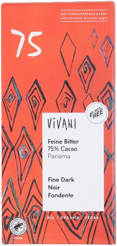Dark 75% Chocolate Vegan Organic