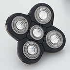 Men Electric Shavers Replacement Heads 5 in 1 Razor Replaceable Alternate Floating Washable Blade Trimmers Head(black)