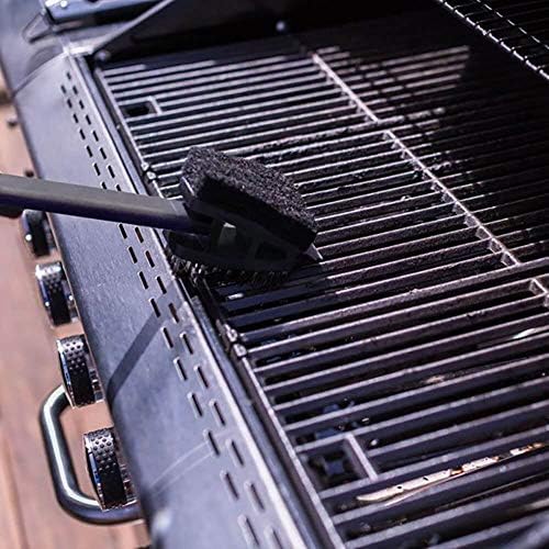 Norpro Heavy Duty Grill Brush with Scraper and Scour Pad, 14.5", Nylon Bristles