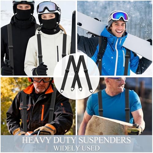 Hidden Suspenders for Men X Back Adjustable Elastic Men's Suspenders Under Clothes with 4 Snap Loop