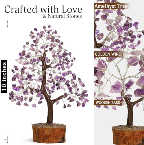 Amethyst Tree -Amethyst Tree of Life, Chakra Tree, Chakra Tree of Life, Healing Crystals, Money Tree, Spiritual Decor for Home, Gemstones and Crystals