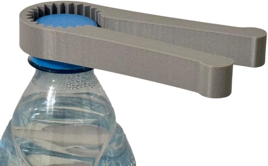 Universal Bottle Opener Tool | Easy Grip Jar Opener for 28–35mm Bottle Caps | 3D Printed Twist Assist | Lid Remover for Seniors & Arthritis | Water & Soda Bottle Grip Aid (Red)