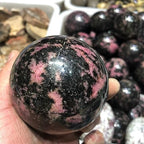 Natural red Tourmaline Crystal Ball with Pink Crystal Ball