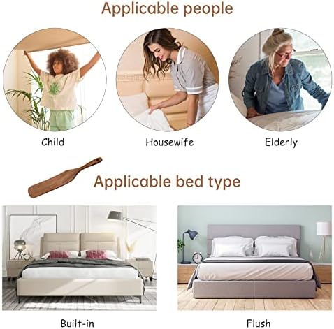 NiHome Mattress Lifter for Changing Sheets Bed Skirts, Bed Making Tool for Bed Making Easier, Sheet Tucker Tool Protect Your Back, Hand, Reduce Excess Strain, Mattress Tucker Paddle (Single)