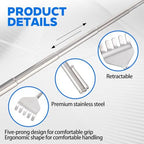 Lusofie 12 Pcs Stainless Steel Back Scratcher for Women with Pocket Clip, Extendable Back Scratcher, Christmas Stocking Stuffers, Prizes for Adults, Stocking Stuffers Metal Massage Tools