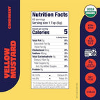 Organicville Yellow Mustard - Mustard Yellow Organic, Yellow Mustard, Vegan, Gluten Free, USDA Organic, Non-GMO, Paleo, Whole 30, Keto-Friendly Mustard - 12 Oz