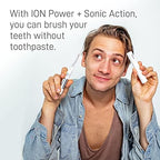 IONIC KISS IONPA DM Red Compact Ionic Power Electric Toothbrush with Travel Cap, Brushing Timer, 2 Modes, 2 Soft Extended Filament Brush Heads Made in Japan, KISS You Outdoor, Camping, DM-011RD