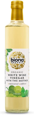 Biona Organic White Wine Vinegar 500 ml (Pack of 6)
