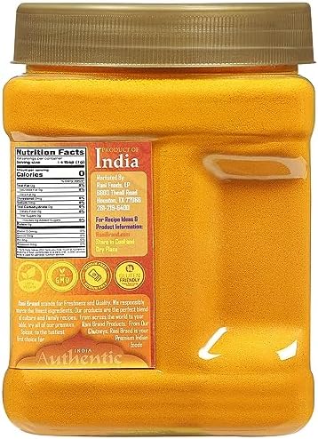 Rani Turmeric (Haldi) Root Powder Spice, (High Curcumin Content) 16oz (1lb) 454g PET Jar ~ All Natural | 100% Pure, Salt Free | Vegan | Gluten Friendly | NON-GMO | Kosher | Indian Origin